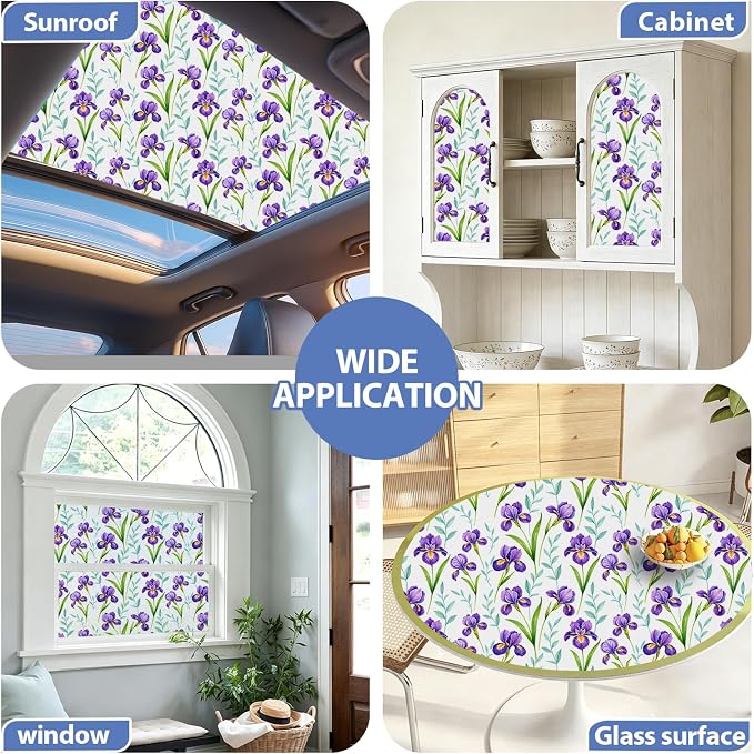 Window Film, Frosted Privacy, One Way Tint, UV Block, Heat Insulation, Anti-Glare, Static Cling, Renter Friendly for Home Bathroom Door