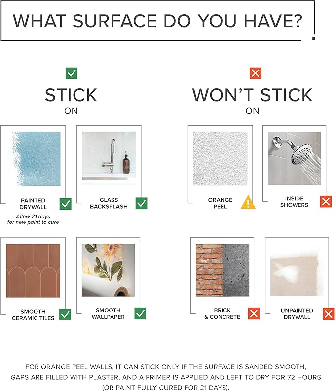 Smart Tiles Peel and Stick backsplash, Stacked White & Grey, 11.43"x9" | Pack of 5 (3.5 sq ft), Glossy, Heat/Moisture Resistant, Low VOC, Kitchen/Bathroom, Renter Friendly, Made in Canada