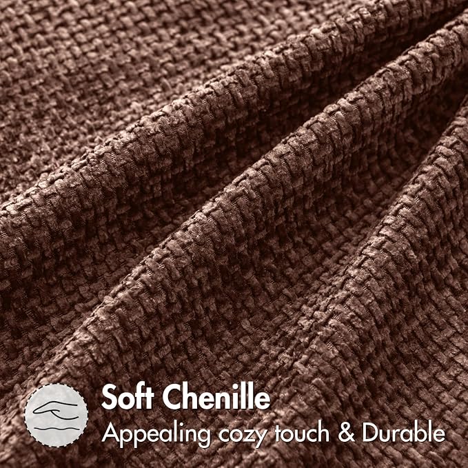 MIULEE Pack of 2 Fall Lumbar Couch Throw Pillow Covers 20x12 Inch Red Brown Modern Boho Accent Decorative Pillow Covers Soft Chenille Farmhouse Cushion Covers for Home Decor Bed Sofa Living Room