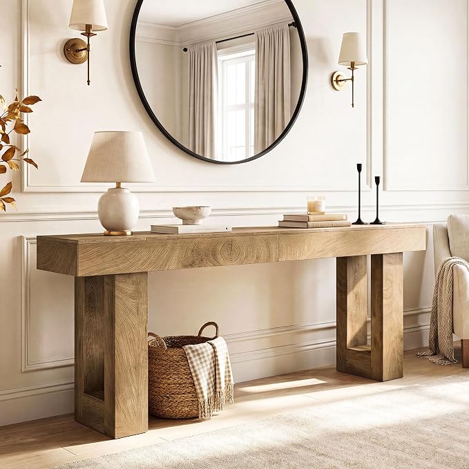 Tribesigns 78.74-Inch Extra Long Console Table | Wooden Rectangular Sofa Table Behind The Couch, Farmhouse Entryway Table for Entrance, Hallway, Living Room