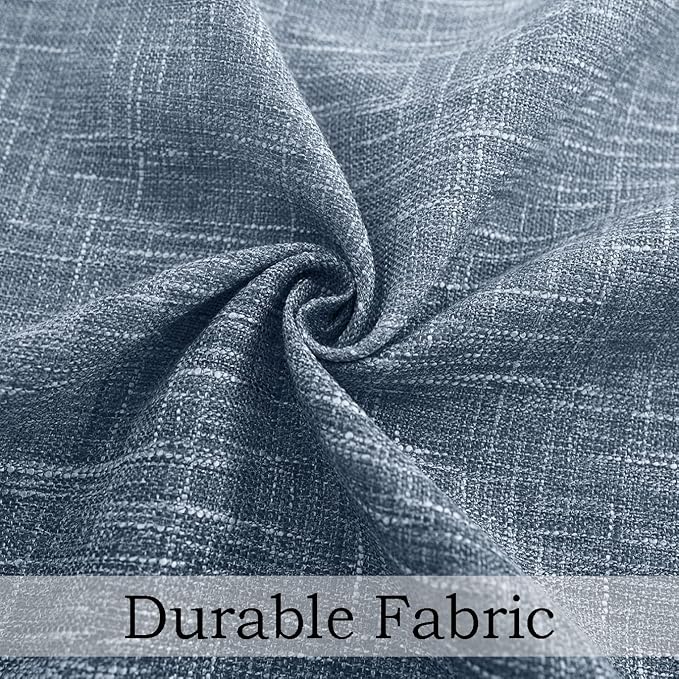 Ombre Window Door Curtain 100" Extra Wide Light Filtering Gradient Print on Rayon Blend Fabric Treatment Drape for Sliding Patio Door with 14 Grommets, Cream White to Indigo Blue, 100" x 95", 1 Panel