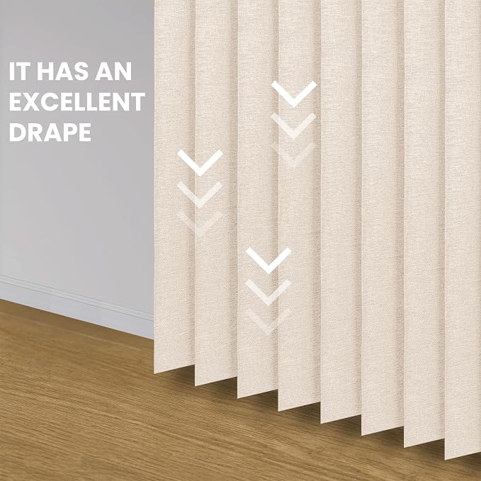AJAZZ Set: Curtain Rods No Drilling (28-39" W) & Accordion Door Curtain, Beige 42W×78" L, Accordion Doors for Closet Doorway Room Divider