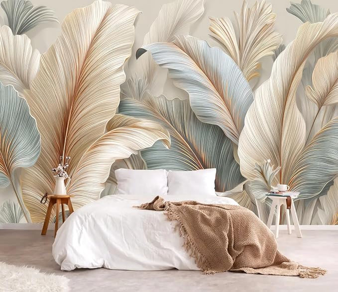 YQWDMX - Tropical Jungle Peel and Stick Wallpaper Leaf wall murals for Bedroom ZY17 S