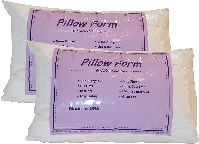 Pillowflex Synthetic Down Alternative Pillow Inserts for Shams - Comfy Pillows for Sleeping, Perfect Pillow & Best Sleeping Pillows, Handmade Down Alternative Throw Pillow Inserts - (20x30 Set of 2)