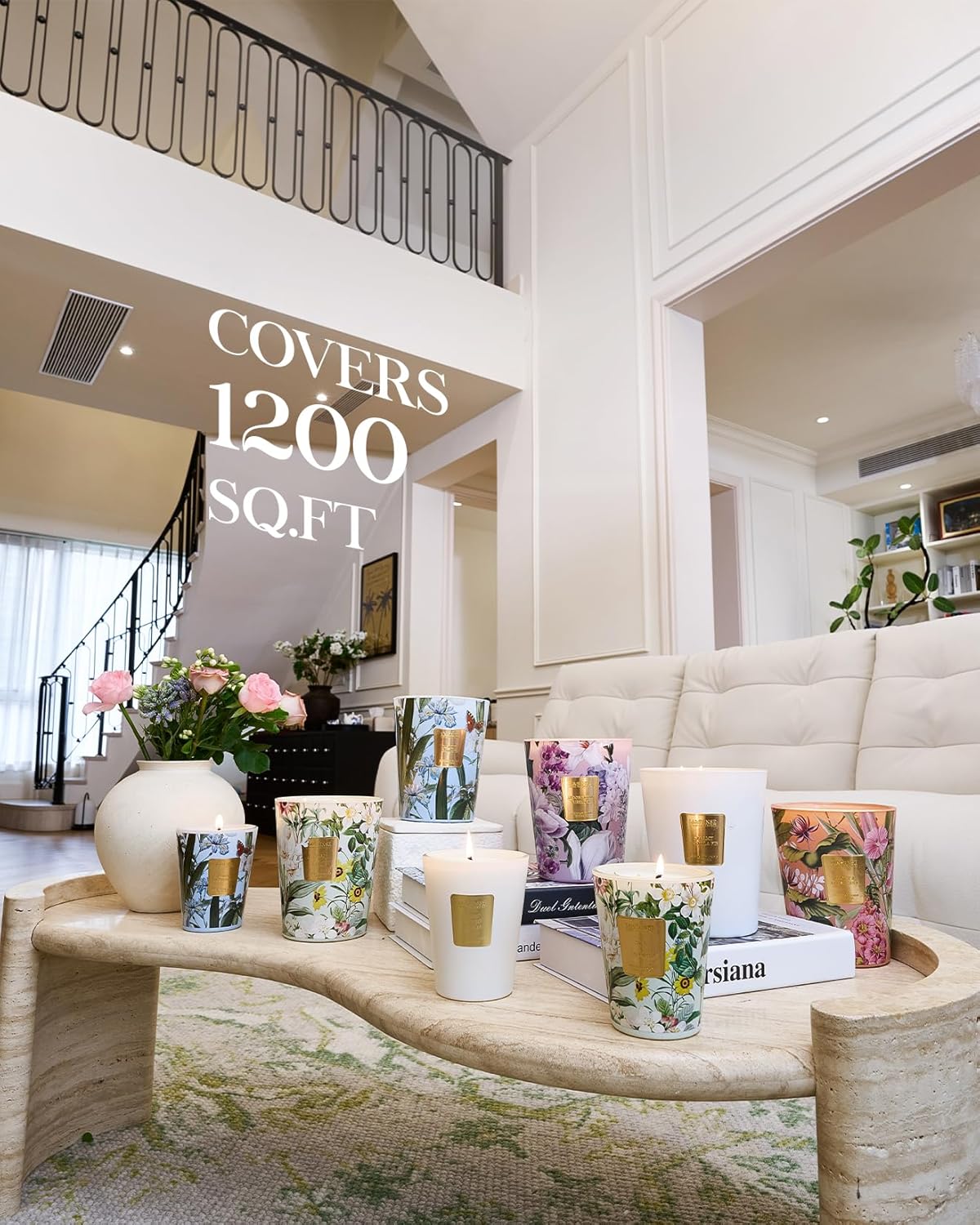 M&SENSE Peaceful Patchouli Scented Candle 35oz 150H Burn Time Long Lasting, 3-Wick Natural Aromatherapy Candle Highly Scented, Home Fragrance Housewarming Gifts