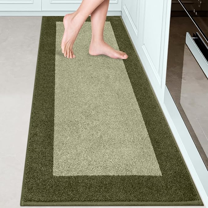 Machine Washable Kitchen Rug 24" x 70", Non Slip Kitchen Mat for Floor, Absorbent Entrance Runner Rug for Bedroom, Hallway, Bathroom, Door (Roll Packing)
