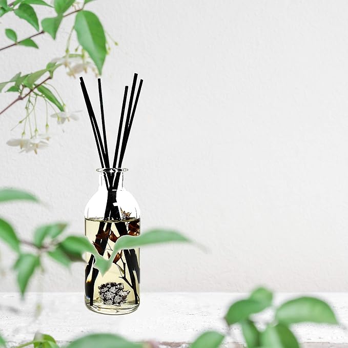 Urban Naturals Reed Diffuser Set, Mountain Air - Bathroom Shelf Décor | Scented & Room Freshener, Golden Apples, Birch Wood, Fennel, Pear Eucalyptus, Mint & Aromatic Sage, Decorative Botanicals