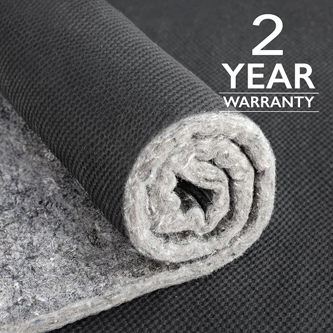 RUGPADUSA - Dual Surface - 10'x14' - 1/2" Thick - Felt + Rubber - Non-Slip Backing Rug Pad - Adds Comfort and Protection - for Hard Surface Floors