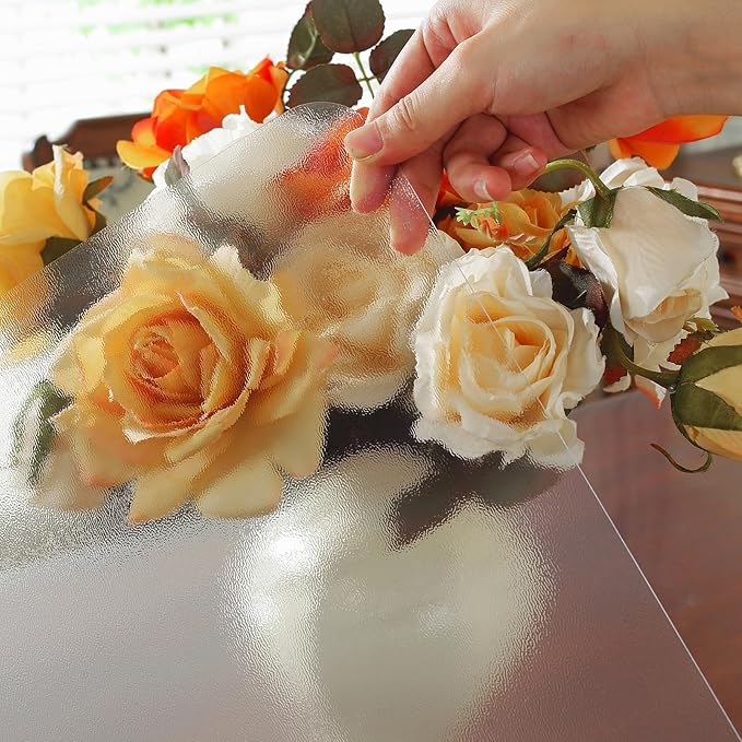 Frosted Clear Table Protector 18 x 36 Inch, 2mm Thick Plastic Table Cover, Waterproof PVC Clear Table Cover Protector, Desk Protector Mat, Writing Desk Pad for Desktop, Coffee & Dining Room Table