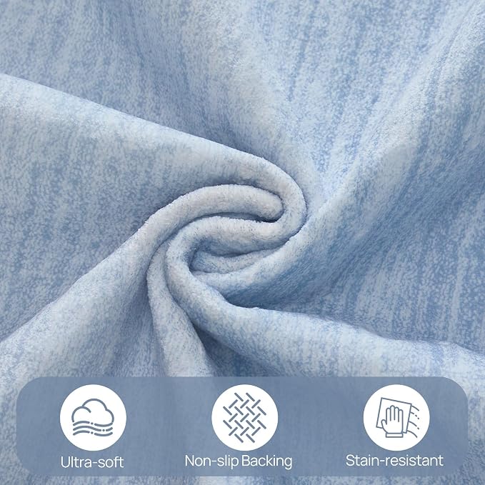 UERMEI 5x7 Washable Area Rug - Neutral Modern Abstract Living Room Rugs, Non-Slip Soft Large Indoor Floor Carpet for Bedroom Home Office & Under Dining Table Decor, Blue