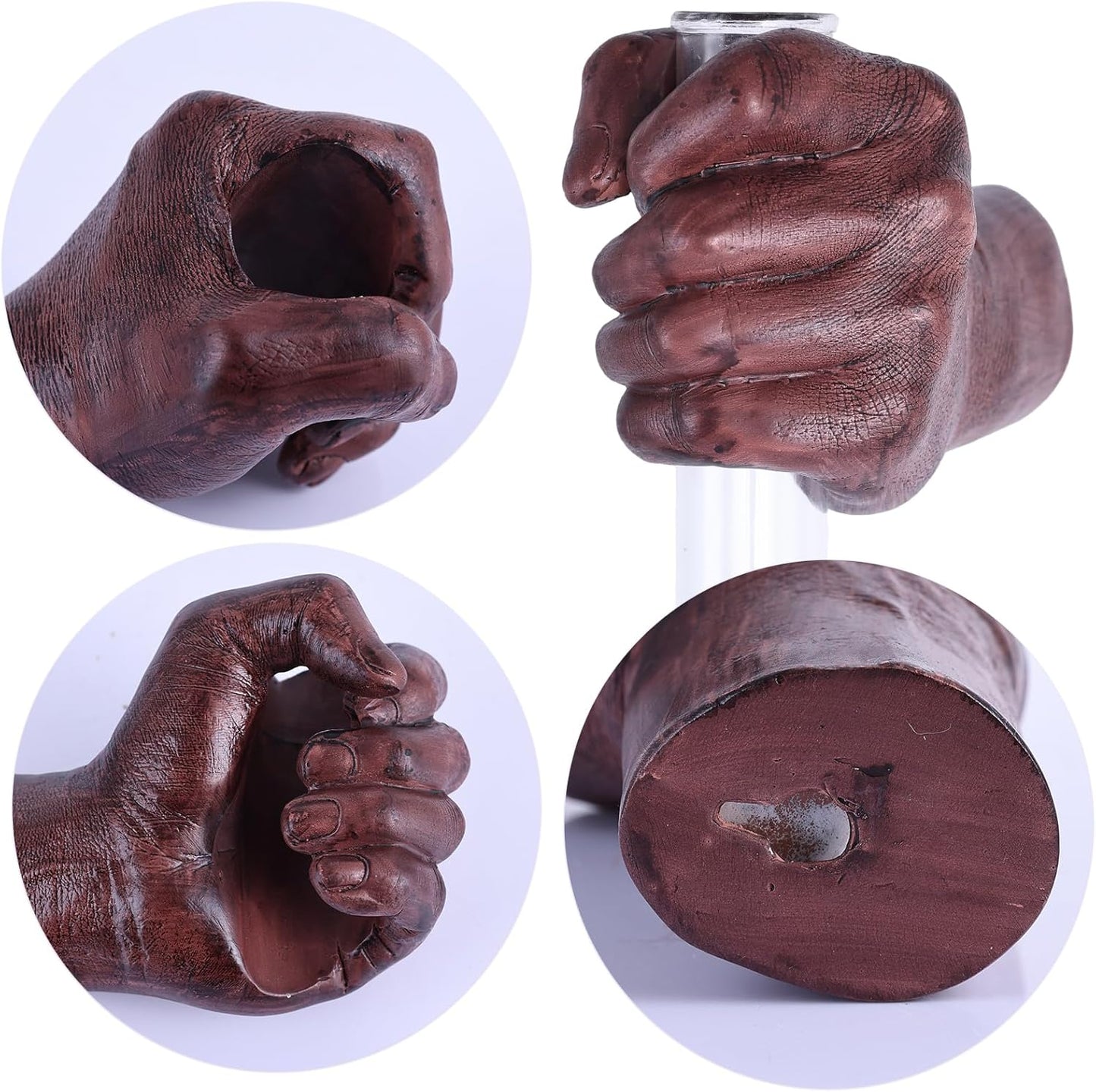 Wall Sculptures, Hand Vases Home Decor, Wall Mount Art Sculpture, Unique Wall Art Statue, Funky Flower Vase Decorations, Modern Eclectic Hanging Decor,Glass Test Tube Vase