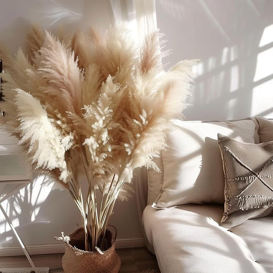 10pcs 40'' Pampas Grass Tall Decor Pompas Floral, Tall Pampas Grass for Floor Vases, Living Room Floor, Floor Plants, Plumas para, and Grass Wall Decor