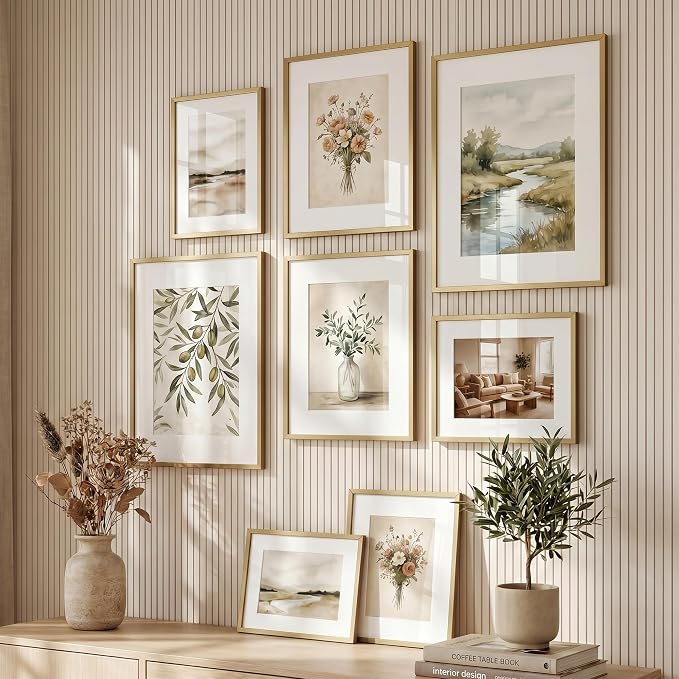 8x8 Square Picture Frame for 4x4 Photo, Minimalist Aluminum Frame, Bronze | Warm Bronze Square Frame with 4x4 Opening for Wall Display, Tabletop, or Gallery Wall | Wall Kit Included