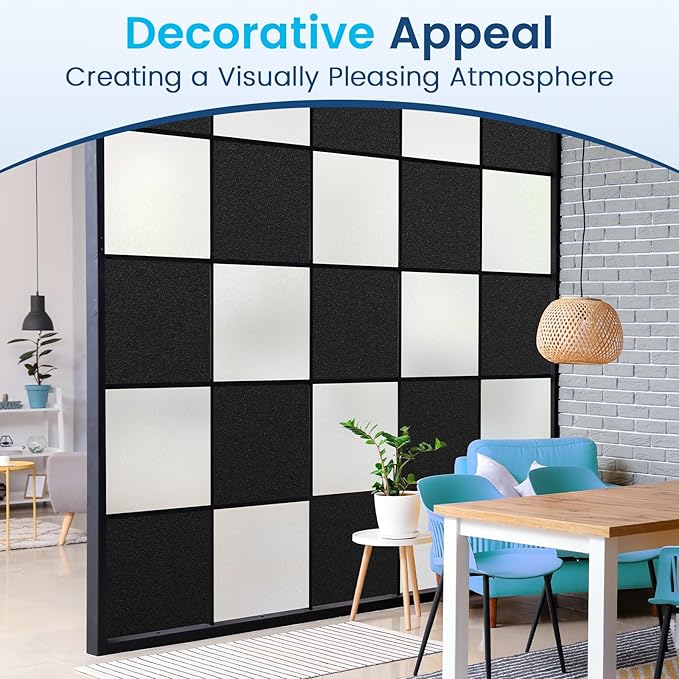DOWELL Window Privacy Film, Frosted Glass Window Film, Static Cling Non-Adhesive Glass Clings, Sun Blocking Opaque Door Coverings, Reusable Door Sticker for Bathroom Home Office, White, 17.5" x 118"