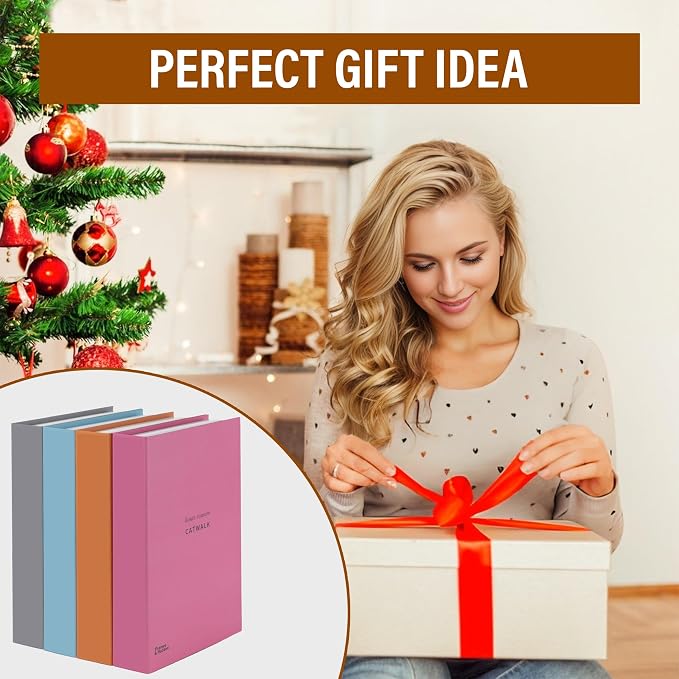 4 Pcs Decorative Books | Faux Modern Coffee Table & Shelf Decor | Sleek Minimalist Look for Living Room, Office and Entryway - Not Real, Tool-Free 2-Min Setup