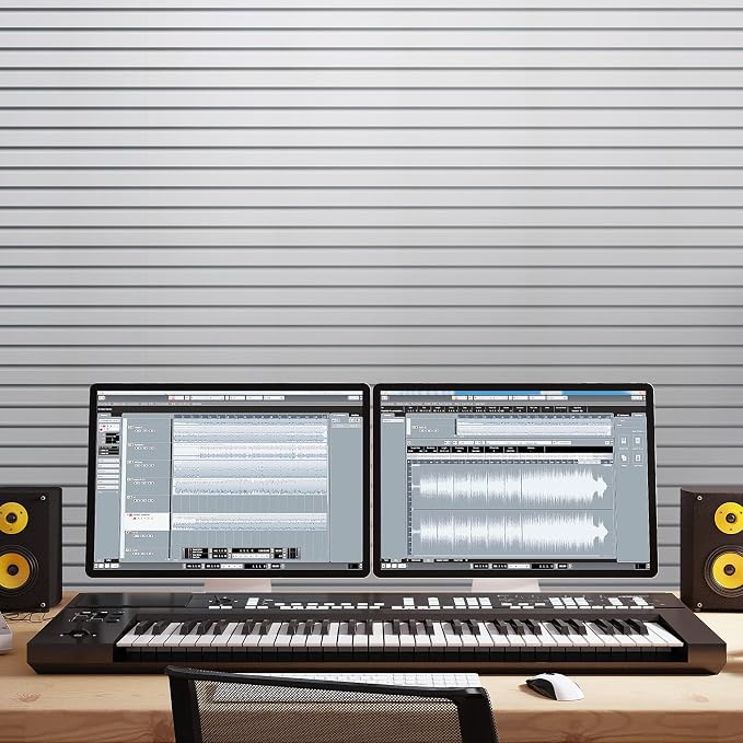 TONOR Dual-Layer Thickened Acoustic Wall Panels Self Adhesive, 12 Pack 47.2"x23.6"x0.72" High Density Large Sound Proof Panels for Walls, Peel and Stick Wall Panels for Interior Wall Décor, White