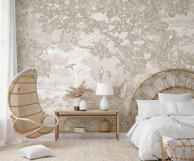 YQWDMX - Light Jungle Wallpaper self-Adhesive Wallpaper Mural for Bedroom ZY22 XL