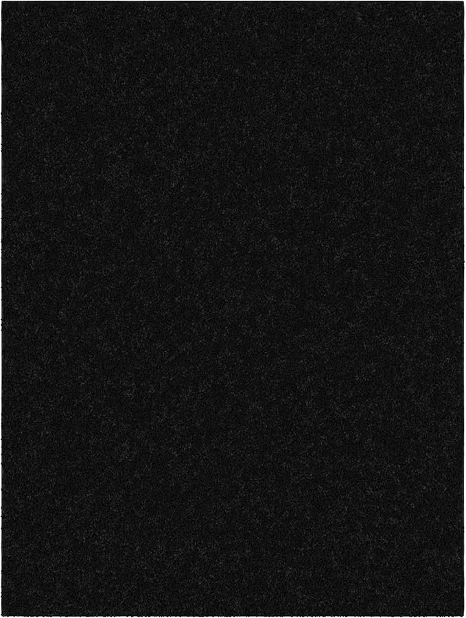Ottomanson Extra Large Shag Area Rug, Rugs for Living Room, Soft Fluffy Oversized Rug with Non-Slip Rubber Backing, Non-Shedding Rug for Under Couch & Furniture, 7'10" x 20', Black