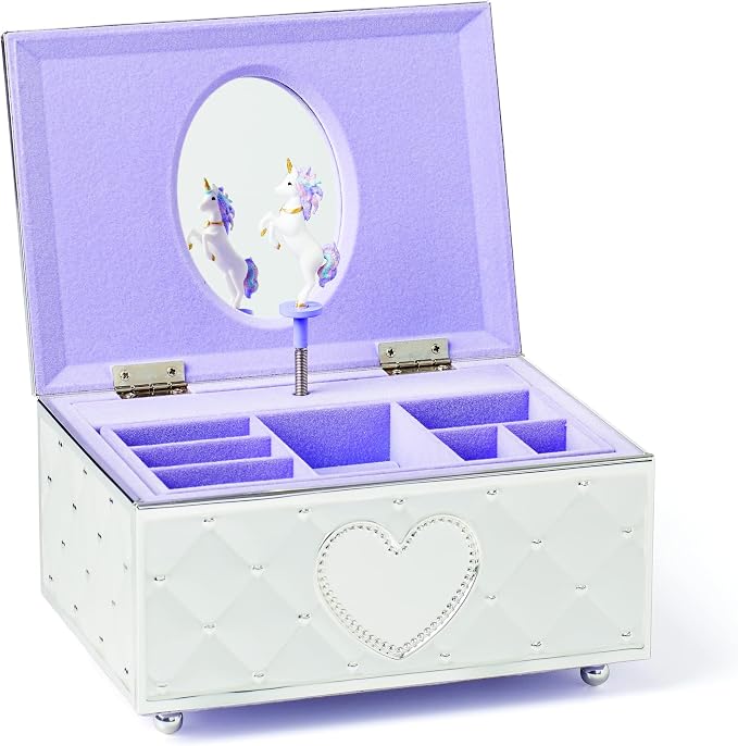 Lenox Childhood Memories Music Unicorn Jewelry Box, 2.35, Metallic