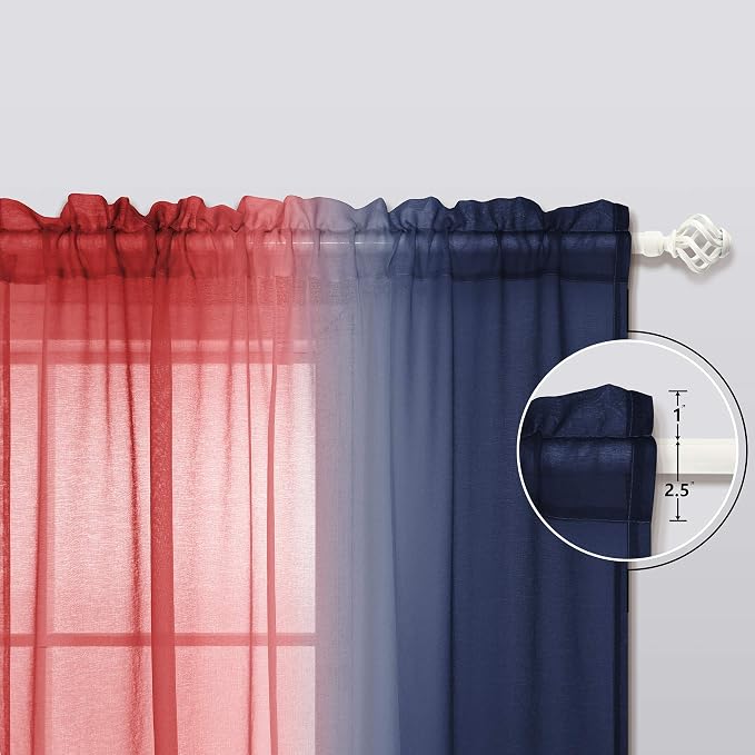 KOUFALL Boys Curtains for Bedroom,Red and Blue Spider Curtains for Kids Room