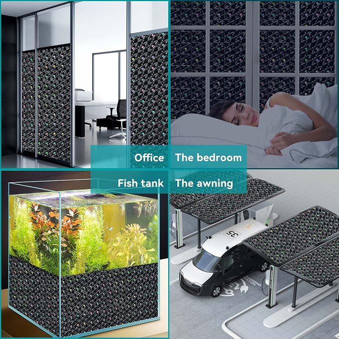 Windimiley Blackout Window Film, 100% Light Blocking Privacy, 35.4" x 78.7" | Room Darkening, Black Out Film for Window Inside，Static Cling No Glue Removable, UV Heat Blocking,Renter Friendly for Bedroom