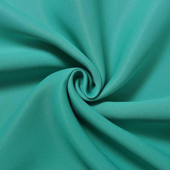 Yakamok Teal and Purple Blackout Curtains, Ombre Full Room Darkening Window Curtains for Living Room,Grommet Thermal Insulated Drapes,Light Blocking Curtains for Girls Bedroom,52x54 Inch, 2 Panels