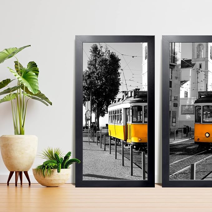 LaVie Home 12x24 Picture Frame Black, Panoramic Picture Frame for Wall Decoration, Classic Black Minimalist Style Suitable for Decorating Houses, Offices, Hotels（1 Pack）