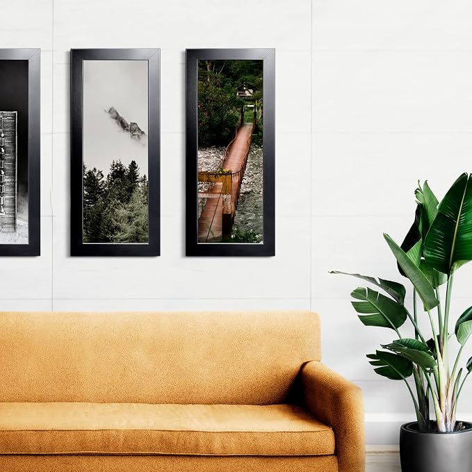 LaVie Home 8x20 Picture Frame Black, Panoramic Picture Frame for Wall Decoration, Classic Black Minimalist Style Suitable for Decorating Houses, Offices, Hotels（1 Pack）
