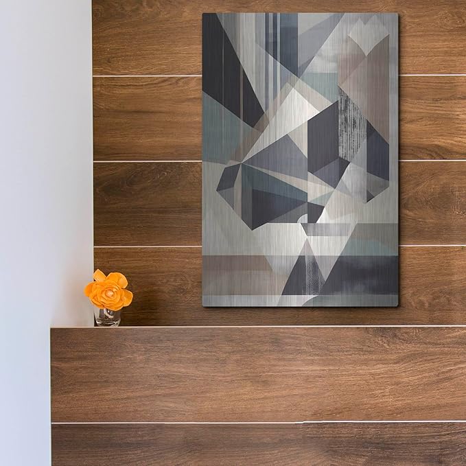 'Geometric 4' by Petals Prints Design, Metal Wall Art, 12"x16"