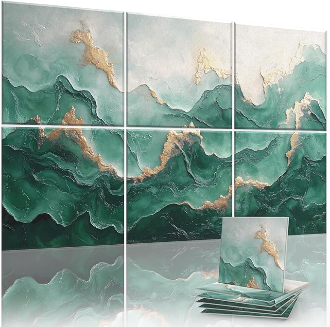 6-Pack Acoustic Wall Panels 72x48 Inch Decorative Acoustic Panels Sound Absorbing Wall Art for Studio Office Home Easy Installation