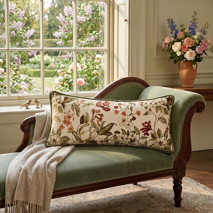 ISAENNE Designer Velvet Throw Pillow Covers,28"x12" Set of 2-Grace A | Pillow Cover,Concealed Zipper Design,Dragonfly Pattern,Sofas,Bedroom,Living Room,Lounge Chairs,All Season Home Decor