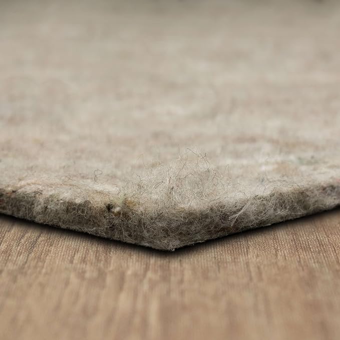 Mohawk Home Felt Rug Pad 5' x 7' - 1/2 Inch Thick Cushion for Area Rugs, Protective Underlay for Hardwood Floors, Comfort and Insulation – Felt Only Pad