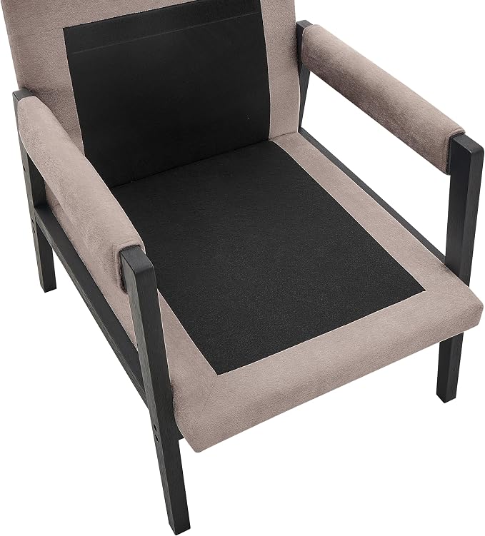 Roundhill Furniture Kelly Mid-Century Modern Chenille Upholstered Accent Armchair, Gray