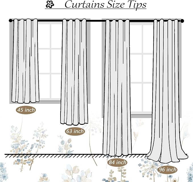 XTMYI Blue Pattern Curtains for Bedroom,Darkening Window Insulating Thermal Curtains for Living Room 63 Inch Length Set of 2 Panels,Dark Navy and Chocolate Brown
