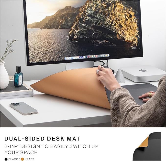 Native Union Desk Mat – Water-Resistant Dual-Sided Desk Pad for Office or Home – for Laptop, Mouse, Keyboard, Writing – Easy to Clean & Protective – Made of Sustainable Materials – 25.6" x 14.1"