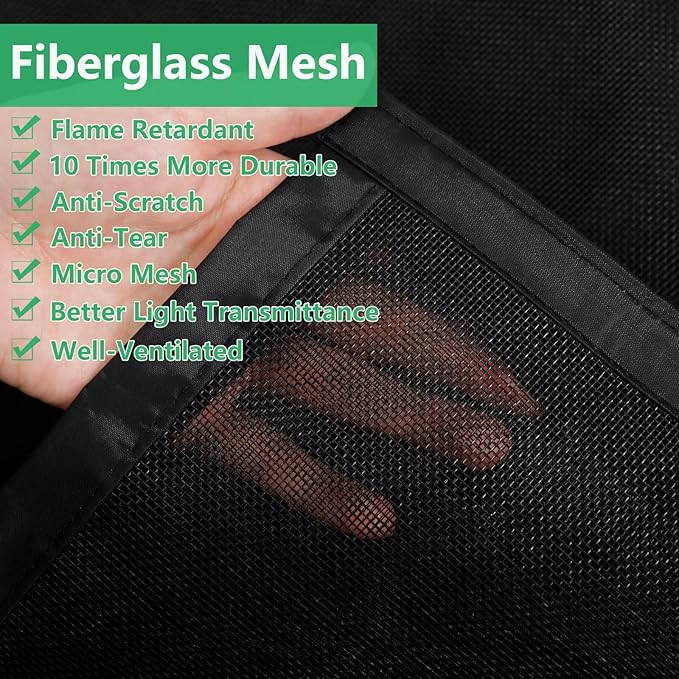 RELIANCER Fiberglass Magnetic Double Door Screen,Fit Doors Size 74"x80",Auto Close Screen Door Mesh w/Magnets,Patio Doorway Mosquito Net Screens,Self-Closing Doors Cover,Doorway Curtain Mesh Partition