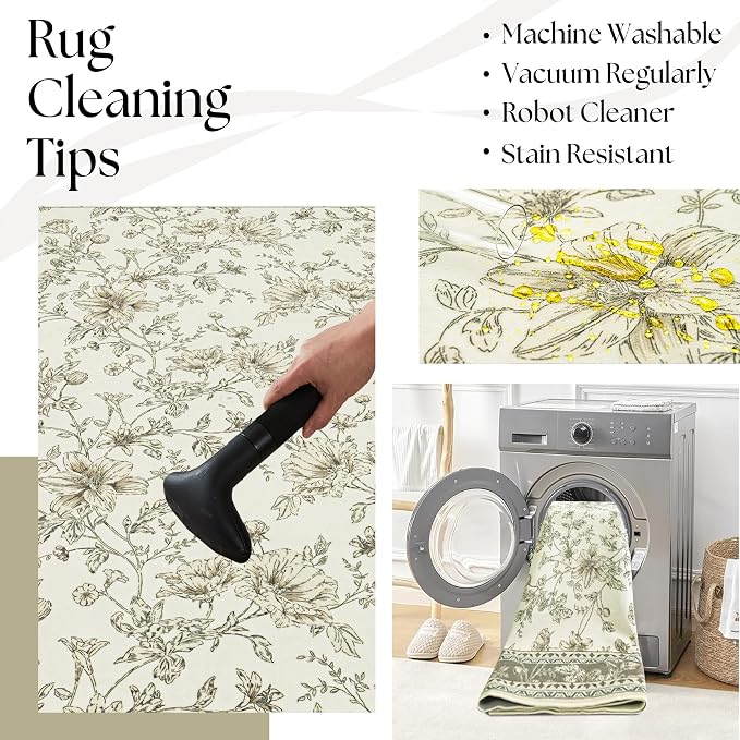 Large Neutral Beige Area Rug 10x12 for Living Room Earth Tone Cream Taupe Tan Pattern Modern Boho for Bedroom Soft Vintage Area Rug Farmhouse Floral Carpet for Dining Room Guest Bedroom Home Decor