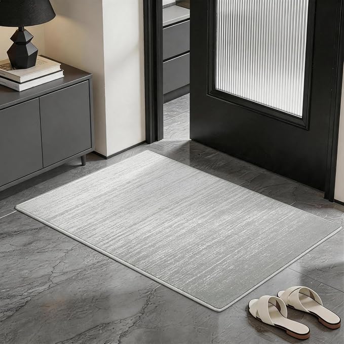 LIANLAM 2x3 Silver Infused Self-Cleaning Rug for Kitchen (2x3,Silver) | NASA-inspired silver infused fabric washable rug,long-lasting surface freshness, low-pile minimalist versatile home decor