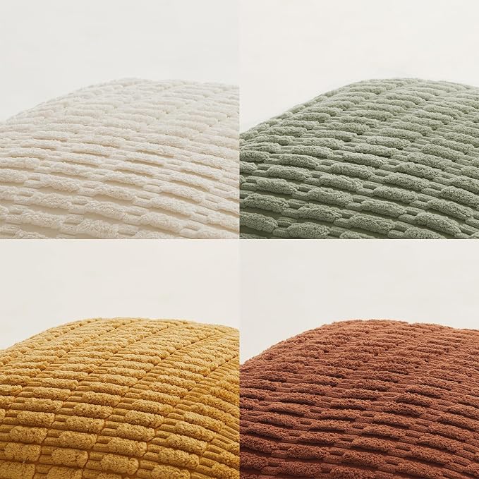 Fancy Homi 4 Packs Decorative Throw Pillow Covers for Living Room Couch Bed, Modern Farmhouse Boho Home Décor Accent Cushion Case, 24" x 14", Fall