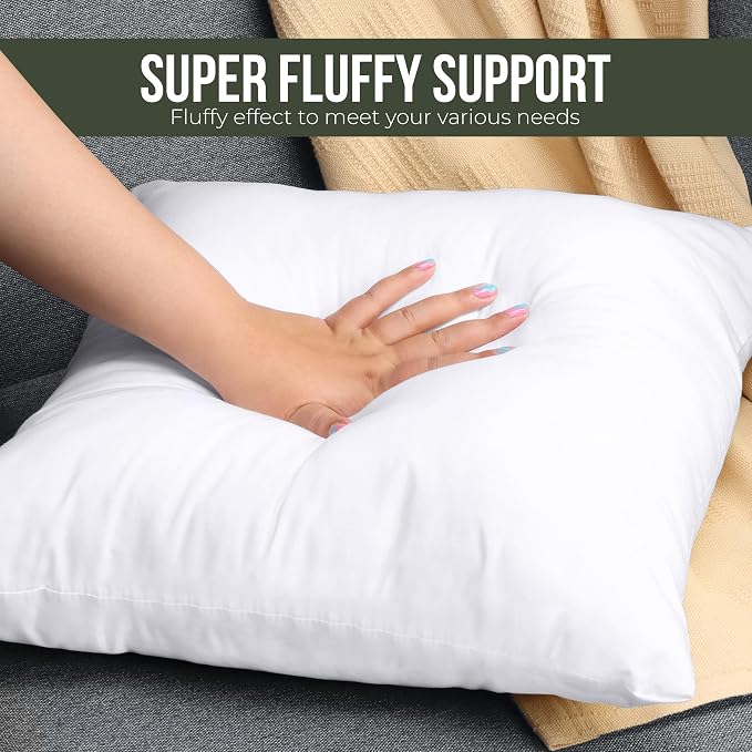 Utopia Bedding Throw Pillows (Set of 1, White) – 20 x 20 Inches Down Alternative Pillows for Bed, Sofa, and Couch - Fluffy Decorative Stuffer Pillow for Indoors & Outdoors