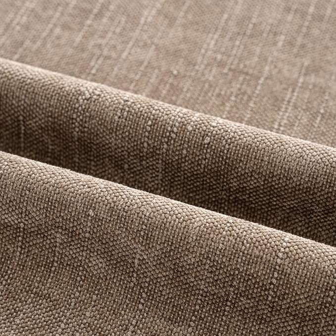 MIULEE 26x26 Inch Euro Sham Chenille Throw Pillows Set of 2 Soft Accent Taupe Grey Neutral Farmhouse Textured Cushion Covers for Bed Sofa Bedroom Living Room