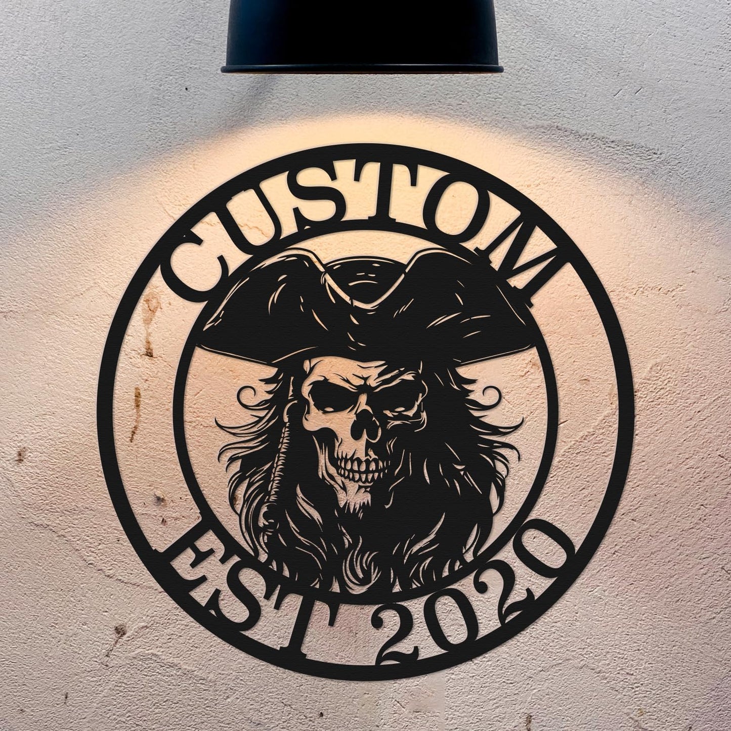 Custom Pirate Skull Metal Signs - Wall Art, Decorative Iron Art, Home & Garden Metal Decor
