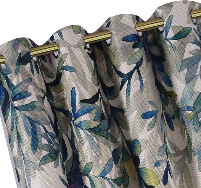 Taisier Home Weeping Leaves Digital Printing Curtains 2 Panels Set 95 Inches Length for Living Room Dining Room Kids Room Fashion Grommet to Curtains,Stylish Floral Printed Curtains for Bedroom