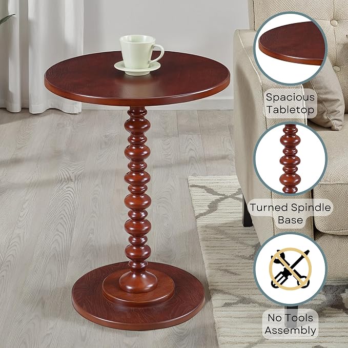 Convenience Concepts Palm Beach Spindle Table, Mahogany (131355MG)