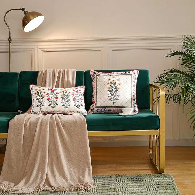 ISAENNE Designer Vintage Velvet Throw Pillow Cover,Set of 3-Bertina ABC | Pillow Cover,Concealed Zipper Design,Dragonfly Pattern,Sofas,Bedroom,Living Room,Lounge Chairs,All Season Home Decor
