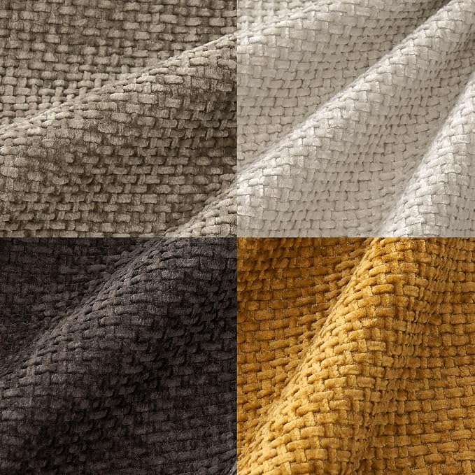 MIULEE Pack of 4 Couch Throw Pillow Covers 20x20 Inch Neutral Gold/Brown Soft Decorative Chenille Pillow Covers Farmhouse Accent Cushion Covers for Boho Fall Home Decor Sofa Bedroom Living Room
