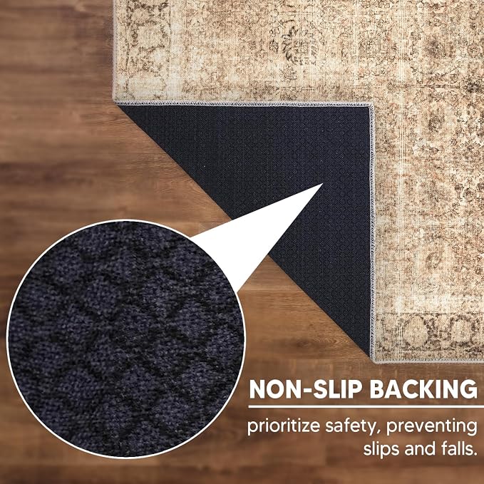 Keen Home Design 24"x36" Rug - Machine Washable Entry Rug with Non-Slip Backing, Ideal for Enteryway, Kitchen, Bathroom, Laundry Room - Vintage, Easy Clean, Durable, Low Pile - (2' x 3')