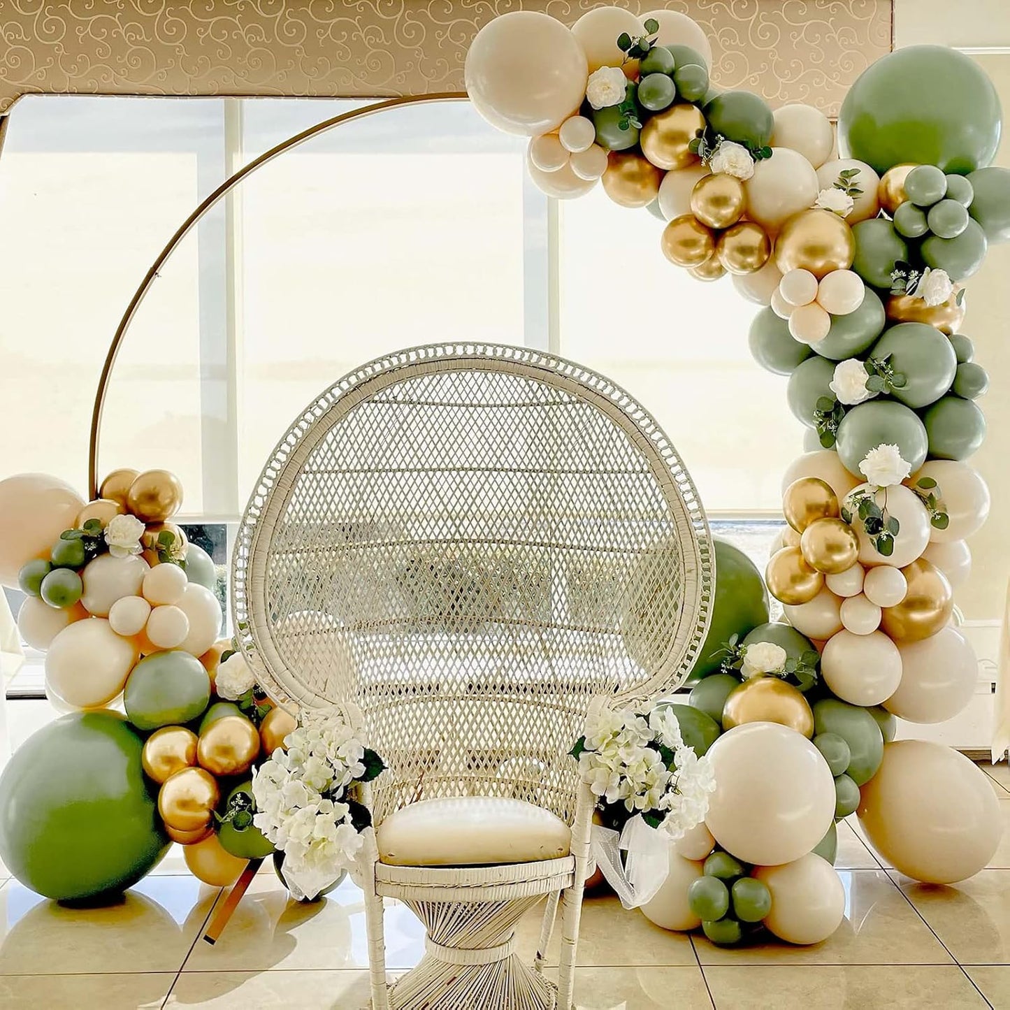 130pcs Sage Green Balloons Different Sizes 18" 12" 10" 5" Olive Green Balloons for Birthday Graduation Baby Shower Wedding Anniversary New Year Party Decorations