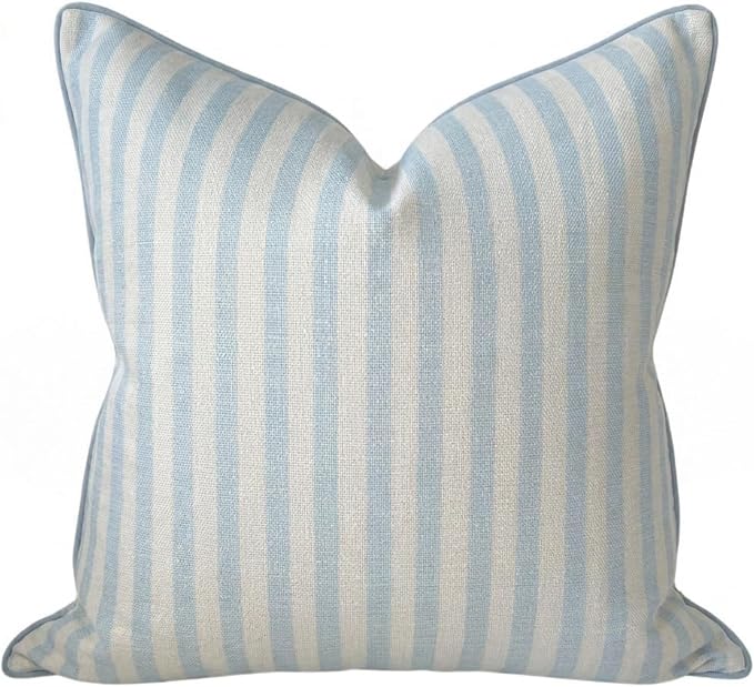 Jillien Harbor Throw Pillow for Home Harvey Striped Style Pillow Cover Coastal Grandmillennial Pillow Cover 20" x 20" Grandmillennial Home Decor Coastal Home Decor