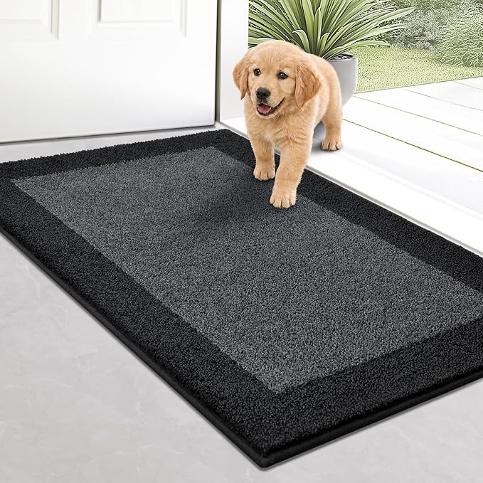 Indoor Door Mat 20" x 32", Washable Kitchen Rug, Non Slip Entryway Rug for Floor, Absorbent Entrance Throw Rug for Laundry, Bathroom, Door